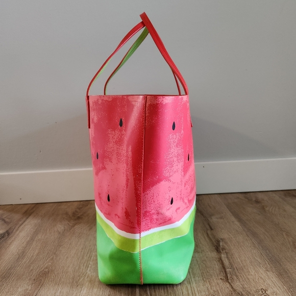 Kate Spade Splash Out Watermelon Print Red, Pink & Green Tote Bag - Picture 6 of 14